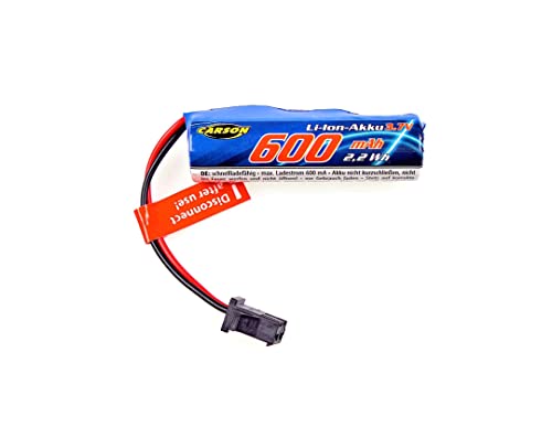 Carson 500608267 3,7V/600mAh LiIon Speed Boat Nano XL,JST - RC Akku, Ersatzakku, Akku für ferngesteuerte Boote, RC Boot, Akku für RC Modelle, RC Batterie von Carson