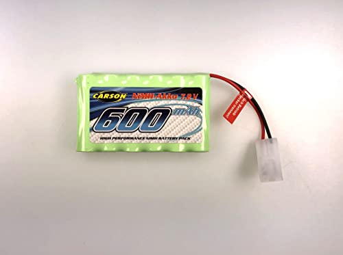 Carson 500608268 Batterie NiNM 7,2V/600mAh - Ersatzbatterie, RC-Batterie, Zubehör für ferngesteuerte Fahrzeuge, Ersatzbatterie für Modellfahrzeuge von Carson