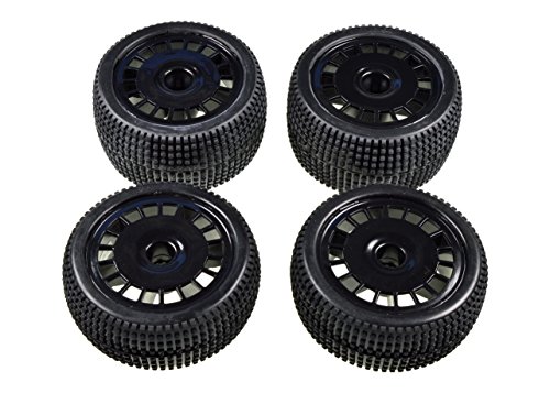 Carson 500900137 1:10 Räder-Set 2WD Buggy Pin-Spike (4) schwarz von Carson