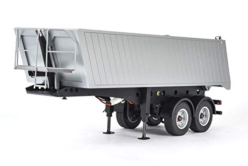 CARSON 500907312 - 1:14 2-Achs Muldenkipper Sattelauflieger, RC-Truck, Ersatzteile, Tuningteile, Zubehör, Modellbau, Maßstab 1:14, Silber CARSON 500907312 - 1:14 2-Achs Muldenkipper Sattelauflieger, RC-Truck, Ersatzteile, Tuningteile, Zubehör, Modellbau, Maßstab 1:14, Silber von Carson