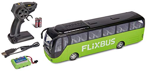 Carson 500907342 FlixBus 2.4GHz - 100% fahrfertig, Spielzeugbus, Spielzeugauto, ferngesteuertes Auto, für Kinder ab 8 Jahren, Fahrzeit ca. 60 min, Bunt von Carson