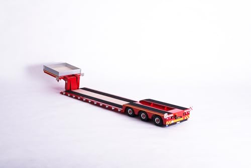 Carson 500907700 1:14 3-Achstieflader Schwanenhals/Tiefbett - RC-Truck, Ersatzteile, Tuningteile, Zubehör, Modellbau, Maßstab 1:14, Truck Anhänger von Carson