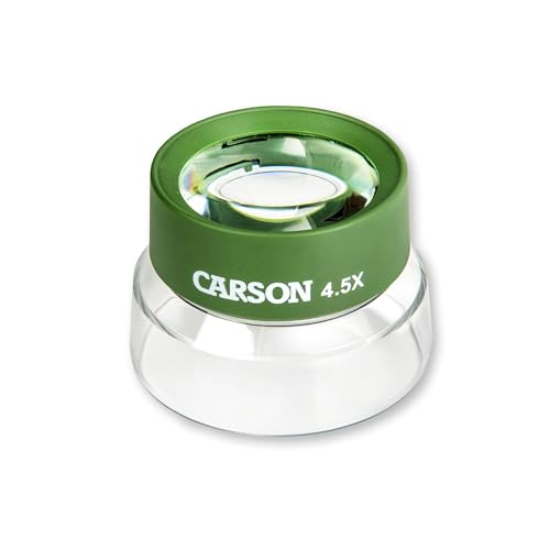 Carson BugLoupe 4,5x Outdoor-Lupe, vorfokussiert für die schnelle und einfache Betrachtung (HU-55) von Carson