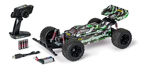 Carson 500404238 - 1:10 FE Speed Warrior 2.4G 100%RTR grün - Ferngesteuertes Auto, RC Buggy, inkl. Batterien und Fernsteuerung, Offroad Buggy von Carson