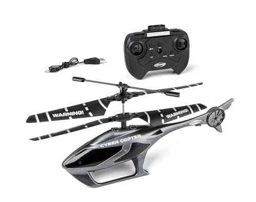 Carson Cyber Copter IR 2Ch RTF grau - Helikopter, Hubschrauber, für Einsteiger, RC Heli, ferngesteuertes Spielzeug, Remote Controled von Carson