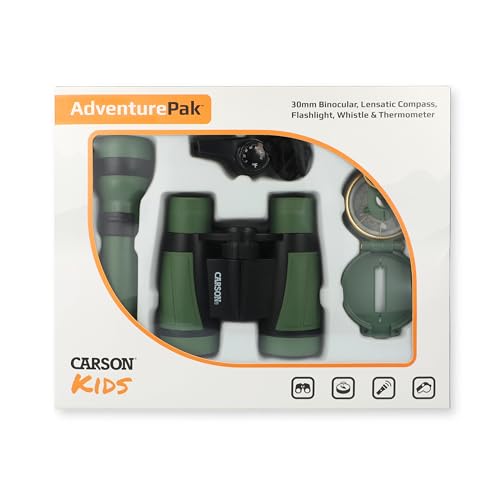 Carson AdventurePak - Outdoor und Entdeckerspielzeug für Kinder und Naturabenteuer - mit Fernglas, Kompass, Taschenlampe, Signalpfeife (HU-401) Carson AdventurePak - Outdoor und Entdeckerspielzeug für Kinder und Naturabenteuer - mit Fernglas, Kompass, Taschenlampe, Signalpfeife (HU-401) von Carson