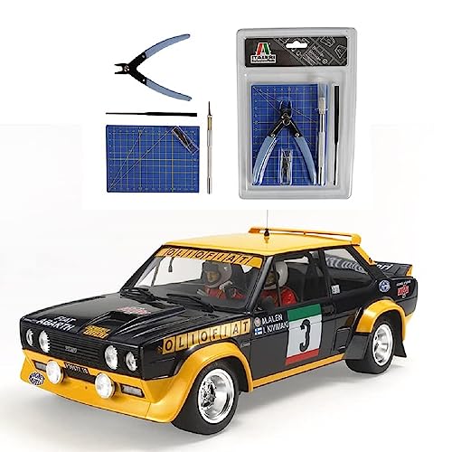 Carson 20069 1:20 FIAT 131 Abarth Olio + Werkzeug-Set - Plastik Bausatz, Plastikbausatz mit Zubehör, Plastikmodellbau, Plastikmodell, Modellbau von Carson