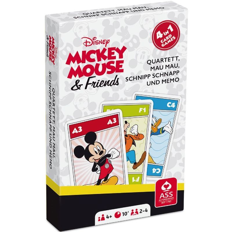 Display Disney Mickey Mouse & Friends - Quartett 4 in 1 von Cartamundi Deutschland