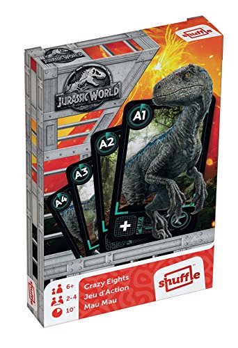 Cartamundi 108420928 Jurassic World Crazy Eights Spiel, Mehrfarbig von Cartamundi
