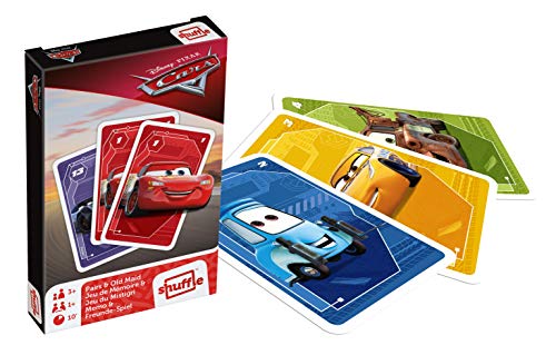 Shuffle Disney Cars – Paare und Old Maid Spielkarten, geeignet zum Spielen von Snap, 1 Deck, ab 3 Jahren von Shuffle