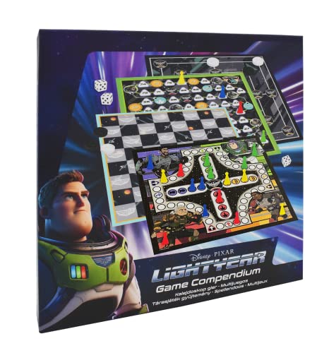 Cartamundi Lightyear Games Compendium, genießen Sie 4 Verschiedene Brettspiele, einschließlich neun Männer Morris, Zugluft, Ludo, Leitern Brettspiel, tolles Geschenk für Kinder ab 4 Jahren Cartamundi Lightyear Games Compendium, genießen Sie 4 Verschiedene Brettspiele, einschließlich neun Männer Morris, Zugluft, Ludo, Leitern Brettspiel, tolles Geschenk für Kinder ab 4 Jahren von Cartamundi
