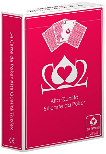 Cartamundi Poker Set 54 Karten Poker, Kartenspiel, Gesellschaftsspiel, Etui rot von Cartamundi