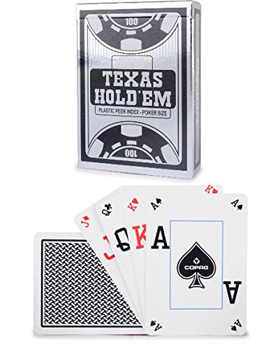 Copag Texas Hold'em Silver Peek Karten, Schwarz von Cartamundi