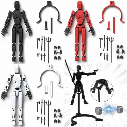 Cartlant 3 Stück T13 Action Figure, Magnetic T13 Actionfigur mit 7 Waffen und 3 Handtypen, 3D Druck Actionfiguren mit Mehreren Gelenken Dummy 13 Lucky 13 Roboter Action Figures Desktop Dekorationen Cartlant 3 Stück T13 Action Figure, Magnetic T13 Actionfigur mit 7 Waffen und 3 Handtypen, 3D Druck Actionfiguren mit Mehreren Gelenken Dummy 13 Lucky 13 Roboter Action Figures Desktop Dekorationen von Cartlant