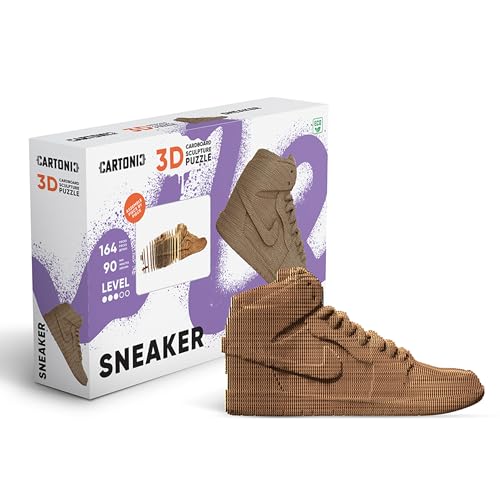 3D Puzzle Sneaker aus recycelter Pappe von Cartonic