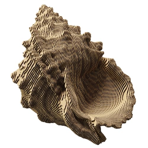 Cartonic 3D-Puzzle-Set heimdekoration abendaktivität zusammenbauen muschelpuzzle – 3D-Puzzle Shell Made from Recycled Cardboard cartshell von Cartonic