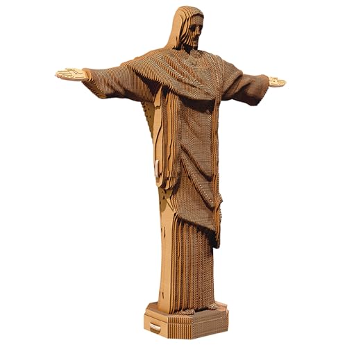 Cartonic - Christus-Statue des Erlösers – Konstrukteur aus Karton 3D – Maßmodell – Geschenk für Erwachsene und Kinder – Architekturfigur – Puzzleset von Cartonic