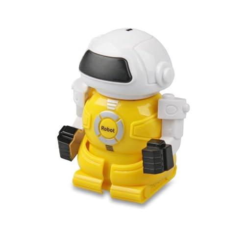 Cartronic IR Ferngesteuerter Roboter Yellow mit blinkendem LED-Licht, Produktmaße ø 65 x 128 mm - Smarter Mini Roboter in der Dose - RC Roboter für Kinder ab 3 Jahren von Cartronic