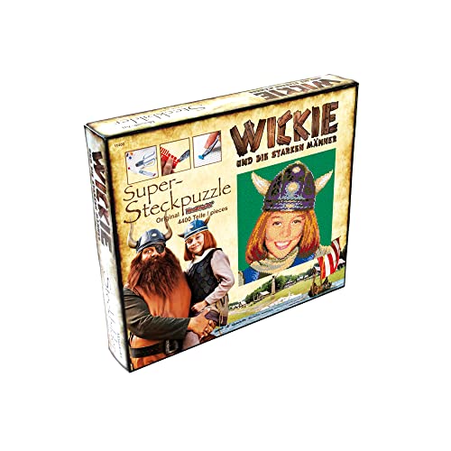 Wickie und die starken Männer Puzzle, 40 x 40 cm I Steckpuzzle mit 4.400 Stecksteinchen I Motiv: Wickie I Kinderpuzzle ab 4 Jahren von Cartronic