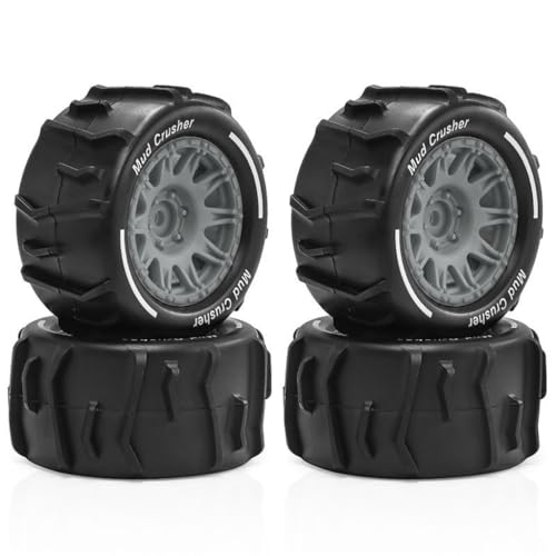 4 Stück RC Auto Gummi Sand Schnee Reifen Rad Reifen 73 x 37 mm RC Ersatzteile für ARRMA 1/18 Granit GROM RC Auto (Titan) von Caruner