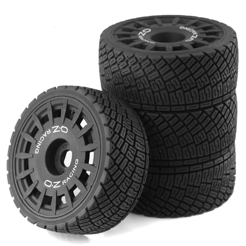 4PCS Flache Laufgummi Reifen Rad 100x40mm Hex Hub 17mm RC Ersatzteile für 1/7 1/8 KM Citroen C3 FS Rally RC Auto (Schwarz) von Caruner