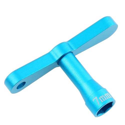 Aluminium 7 mm Innensechskant M4 Mutter Hülsenschlüssel RC Reparatur Werkzeugset für ferngesteuerte Autos (blau) von Caruner