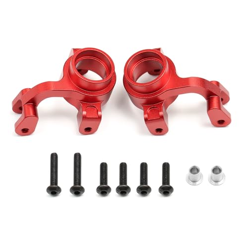 Aluminium-Frontlenkbecher, RC, verbesserte Teile für MJX 1/7 7303 RC Car (rot) von Caruner