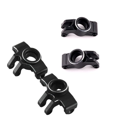 Aluminium-Lenkbecher für Hinterachse, Radsitz, RC, verbesserte Teile für ARRMA 1/14 Mojave GROM, bürstenlos, gebürstetes ferngesteuertes Auto (schwarz) von Caruner
