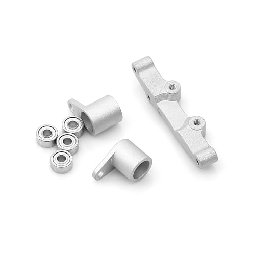Aluminium-Lenkgruppe RC verbesserte Teile für LOSI 1/24 Micro-B 2WD Buggy RTR-LOS00007 RC Auto (Silber) von Caruner
