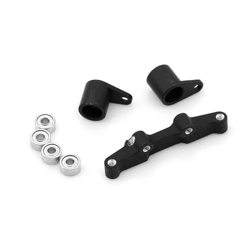Aluminium-Lenkgruppe RC verbesserte Teile für LOSI 1/24 Micro-B 2WD Buggy RTR-LOS00007 RC Auto (schwarz) von Caruner