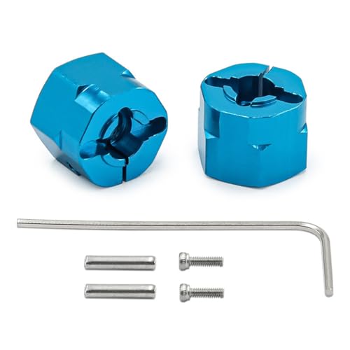Aluminium-Radnabe, Sechskant-Adapter, RC, verbesserte Teile für 1/10 Tamiya WR/GF/G6 Serie RC Auto von Caruner