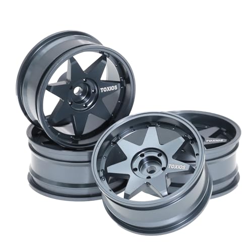 Aluminium-Radnabe, Sechskantnabe, 12 mm, RC, verbesserte Teile für 1/10 YOKOMO Sakura D5 Tamiya TT02 Drift RC Rennwagen (Titan), 4 Stück von Caruner