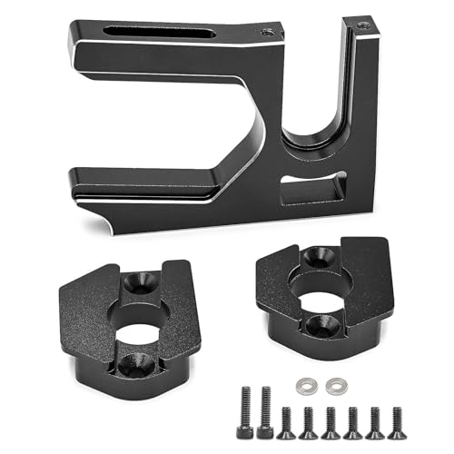 Aluminium-Schnellspanner-Motorsitzhalterung, RC, verbesserte Teile für ARRMA 1/8 KRATON 6S BLX 4WD Outcast/Talion/Typhon/Notorious 6S 1/7 Infraction Mojave RC Auto (schwarz) von Caruner