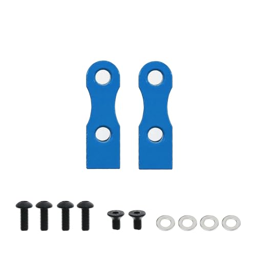 Aluminium-Servo-Sitz-Halterung, RC, verbesserte Teile für Tamiya TT01 TT02 RC Auto (blau) von Caruner