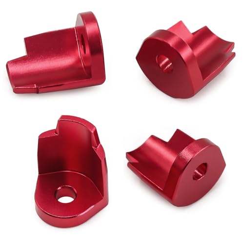 Aluminium-Stoßdämpferkappe, RC, verbesserte Teile für ARRMA 1/14 Mojave GROM 1/18 Typhon GROM 1/18 Granit GROM RC Auto (rot) von Caruner