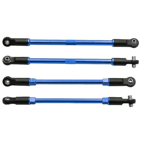 Aluminium-Zugstangen-Set vorne und hinten, RC, verbesserte Teile für TRAXXAS E-Maxx T-Maxx RC Auto (blau) von Caruner