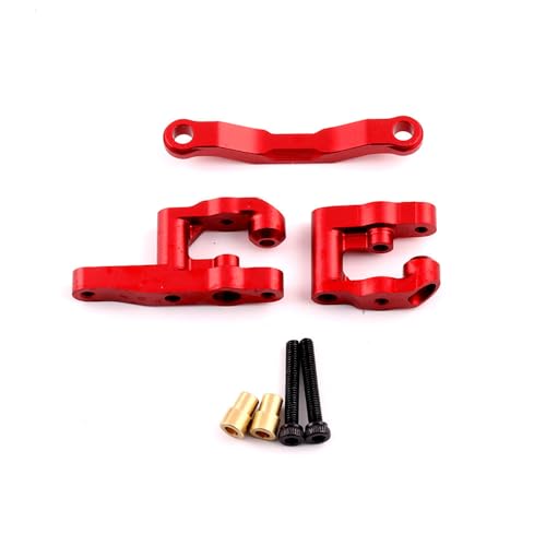 Aluminum Steering Group RC Upgraded Parts for ARRMA 1/14 Mojave GROM Brushless Brushed RC Car (Red) von Caruner
