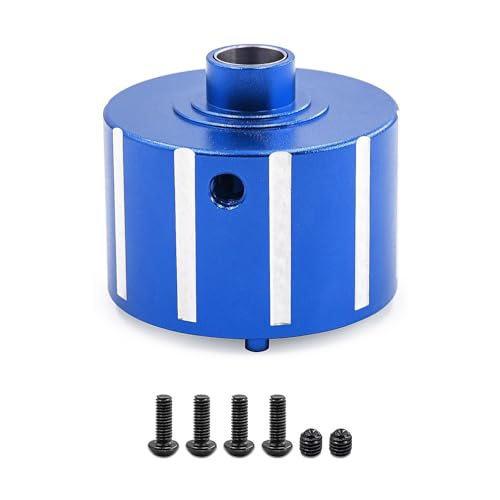 Differentialgehäuse aus Aluminium, RC, verbesserte Teile für ARRMA 1/5 KRATON 8S ARA110002T1/ARA110002T2, 1/5 4WD Outcast 8S BLX-ARA5810 RC Auto (blau) von Caruner