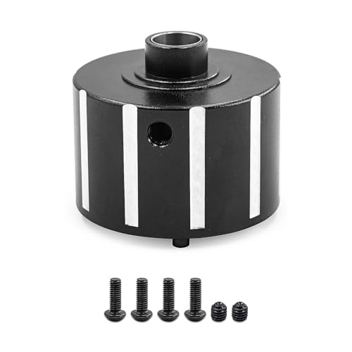 Differentialgehäuse aus Aluminium, RC, verbesserte Teile für ARRMA 1/5 KRATON 8S ARA110002T1/ARA110002T2, 1/5 4WD Outcast 8S BLX-ARA5810 RC Car (schwarz) von Caruner