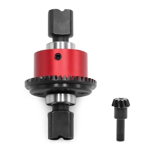 Differentialgetriebe aus Aluminium und Stahl, 43T/10T, RC, verbesserte Teile für ARRMA 1/8 KRATON V5 V6 1/7 BIGROCK Mojave EXB ARA310990 RC Car (rot) von Caruner