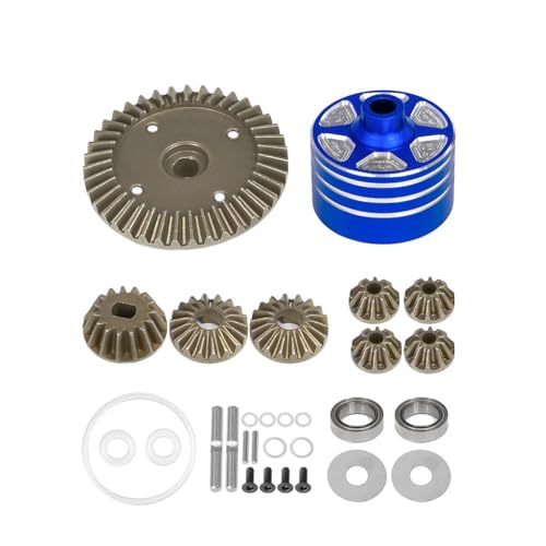Metall Differentialgetriebe mit Diff-Schale RC Teile für Tamiya XV-02 MB-01 XM-01 RC Car (Blau) von Caruner