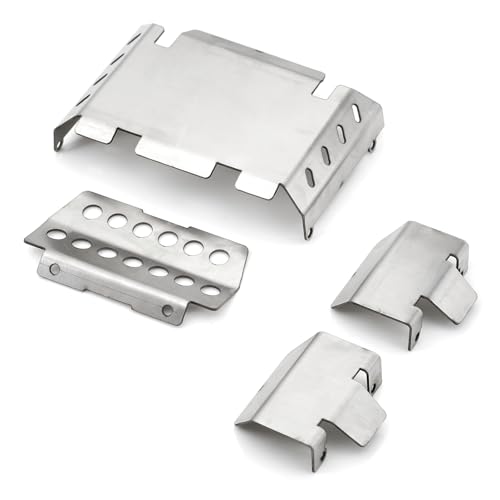 Edelstahl Chassis Protection Guard Plate RC Upgraded Parts for FMS FCX10 1/10 Crawler RC Car von Caruner
