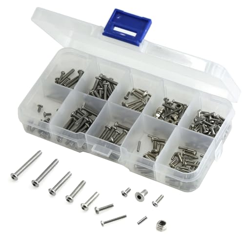 Edelstahl Schraube Mutter Box RC Reparatur Werkzeug Kit für TRAXXAS 1/18 TRX4M RC Auto Edelstahl Schraube Mutter Box RC Reparatur Werkzeug Kit für TRAXXAS 1/18 TRX4M RC Auto von Caruner
