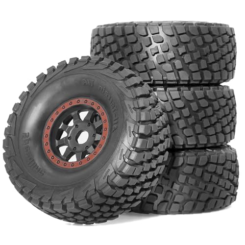 Gummi-Reifenrad, 135 x 55 mm, Sechskant-Nabe, 17 mm, RC-Ersatzteile für 1/7 1/8 UDR Mojave Atom FS DF7 YK DB8 Short Course Truck Desert Truck RC Car von Caruner