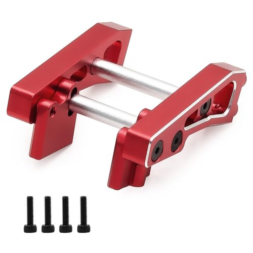 Heckflügelsitz aus Aluminium, verstellbar, für ARRMA 1/14 Typhon GROM 223S RC Auto (rot) von Caruner