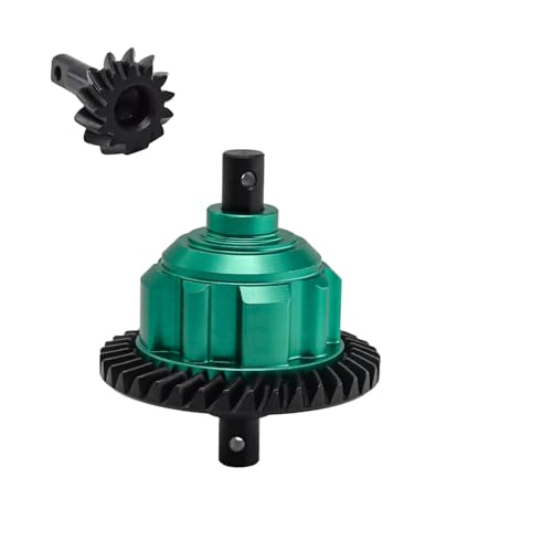 Metal 37T/13T Rear Differential Assembly RC Upgraded Parts for TRAXXAS 1/10 4WD MAXX Monster TRUCK-89076-4, 1/10 MAX W/WIDEMAXX, 1/8 6S MAXX Slash RC Car (Green) von Caruner