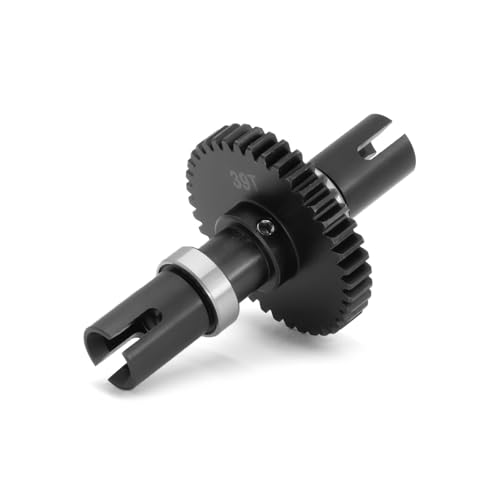 Metal 39T Straight Shaft Assembly RC Upgraded Parts for ARRMA 1/8 6S Outcast KRATON Typhon Notorious 1/7 Big Rock Infraction Limitless Mojave RC Car (Black) von Caruner