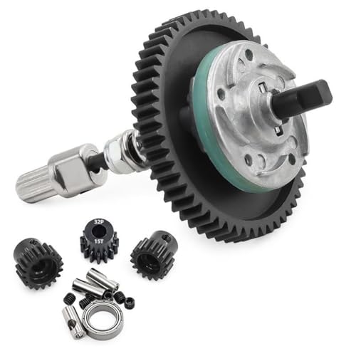 Metal 54T Central Reduction Gear Assembly #6780 with 32P 15T 17T 19T Motor Gear RC Upgraded Parts for TRAXXAS Slash 4X4 Rustler 4X4 RC Car von Caruner