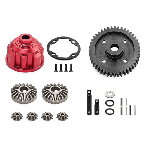 Metal Central Differential Assembly #8980 RC Upgraded Parts for TRAXXAS 1/10 4WD MAXX Monster TRUCK-89076-4, 1/10 W/WIDEMAXX, 1/8 6S MAXX SLASH-102076-4 RC Car (Rot) von Caruner