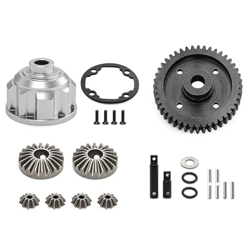 Metal Central Differential Assembly #8980 RC Upgraded Parts for TRAXXAS 1/10 4WD MAXX Monster TRUCK-89076-4, 1/10 W/WIDEMAXX, 1/8 6S MAXX SLASH-102076-4 RC Car (Silber) von Caruner
